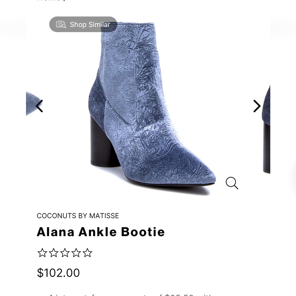 COCONUTS BY MATISSE heeled booties grey Sz 9.5